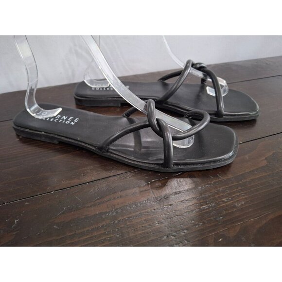 NWT Journee Collection Lauda BlacTwist Slide Sandals/Sz. 9.5 - Picture 1 of 9